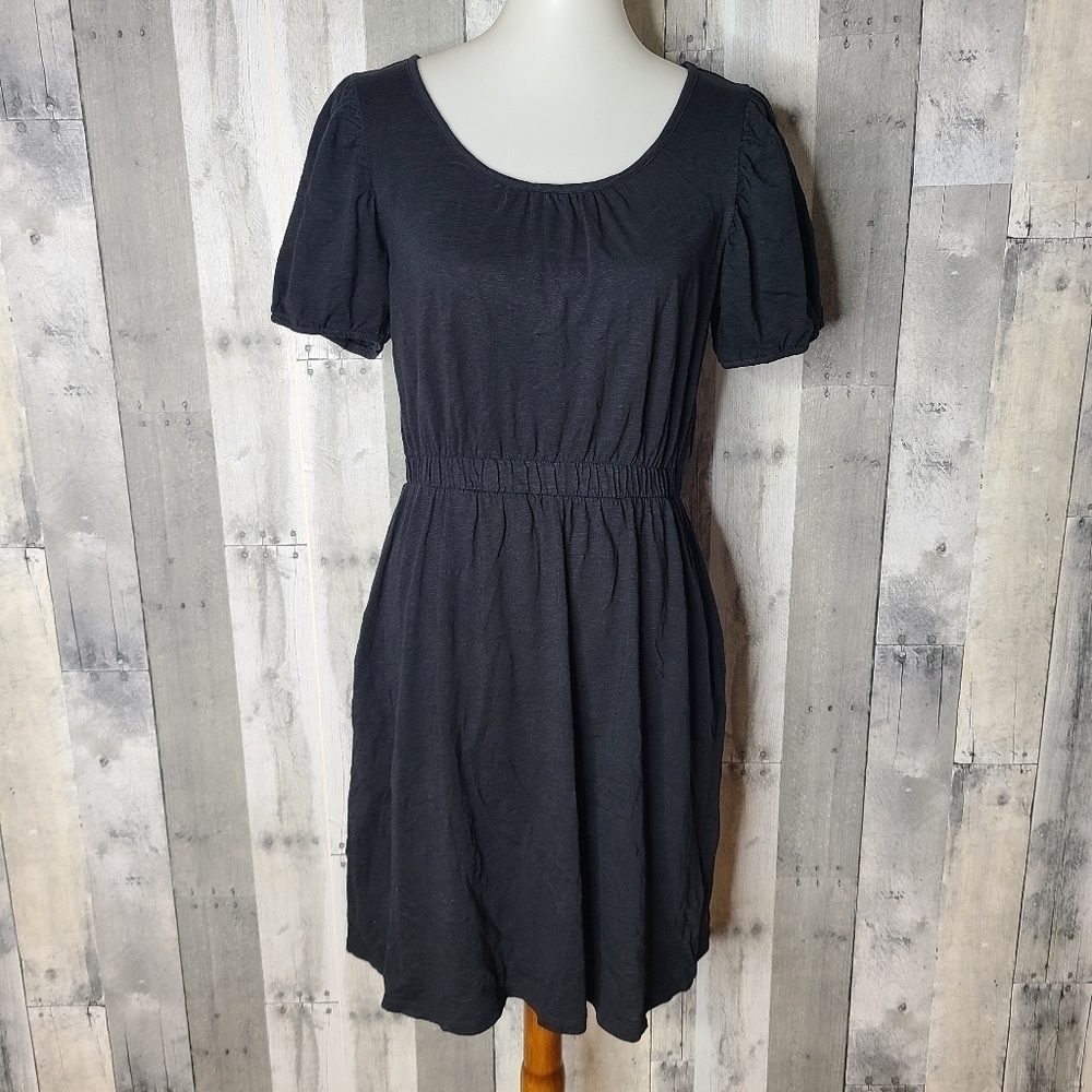 Daily Practice Anthropologie Small Short Sleeve Black Dress